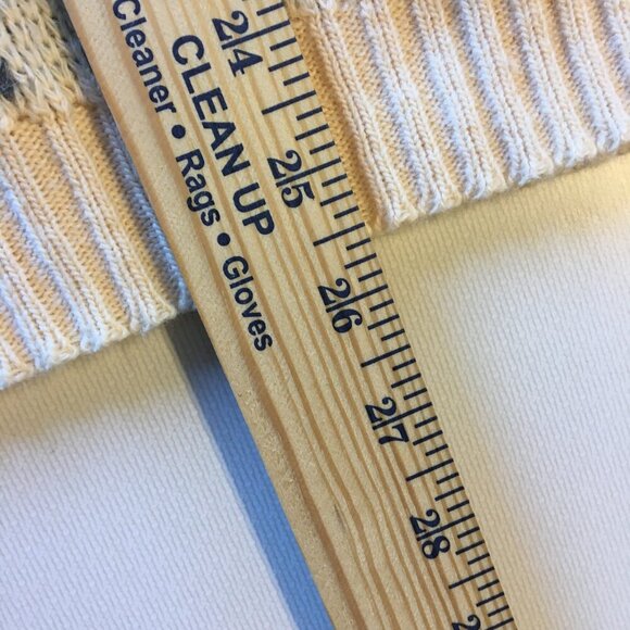 VTG Tarazzia Grandpa Sweater Medium Cream Gray Wool Blend Eclectic Indie Sleaze - Picture 5 of 7